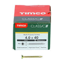 TIMCO Screws TIMCO Classic Multi-Purpose Countersunk Gold Woodscrews