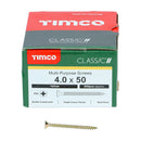 TIMCO Screws TIMCO Classic Multi-Purpose Countersunk Gold Woodscrews
