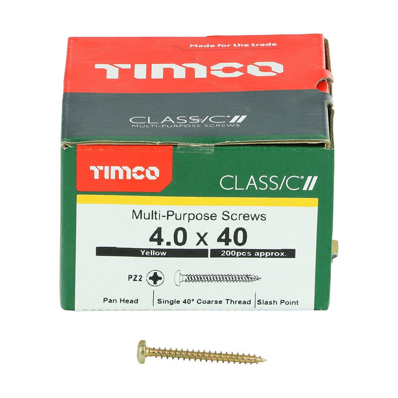 TIMCO Screws TIMCO Classic Multi-Purpose Pan Head Gold Woodscrews