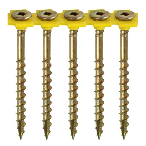 Timco 4.2mm x 55mm Yellow SQ Collated Flooring Screws - Pack of 1000