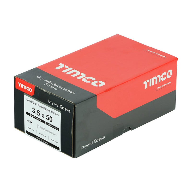 TIMCO Screws TIMCO Drywall Fine Thread Bugle Head Black Screws