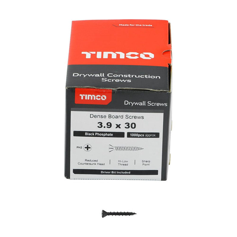 TIMCO Screws TIMCO Drywall Reduced Countersunk Black Dense Board Screws