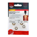 TIMCO Screws TIMCO Knurled Brass Inset Screw Cup