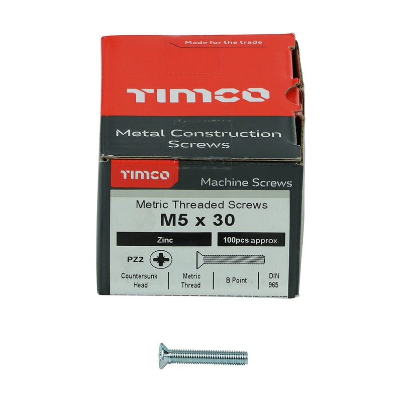 TIMCO Screws TIMCO Machine Countersunk Silver Screws