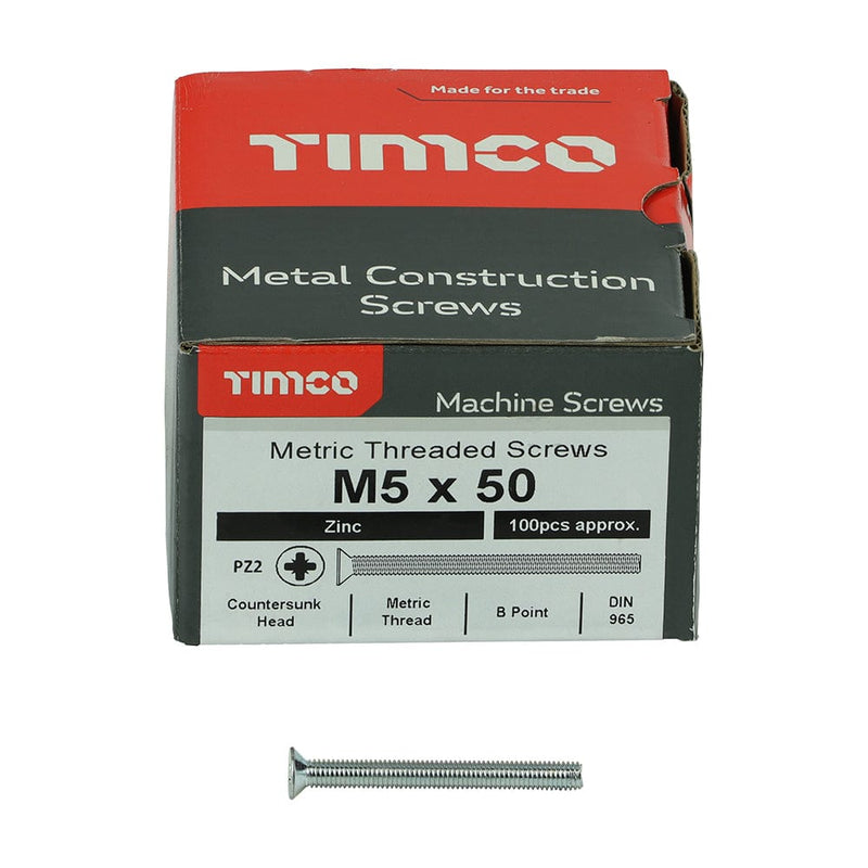 TIMCO Screws TIMCO Machine Countersunk Silver Screws