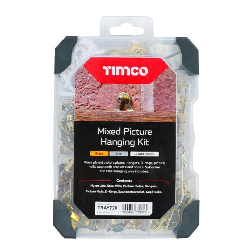 TIMCO Screws TIMCO Picture Hanging Kit Mixed Tray - 179pcs