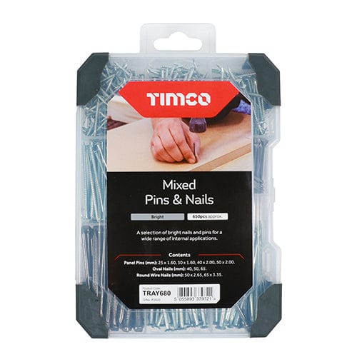TIMCO Screws TIMCO Pins & Nails Mixed Tray
 - 495pcs