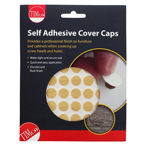 TIMCO Screws TIMCO Self-Adhesive Screw Cover Caps Beech - 13mm