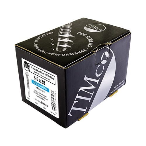 TIMCO Screws TIMCO Self-Drilling Heavy Section A2 Stainless Steel Bi-Metal Screws with EPDM Washer