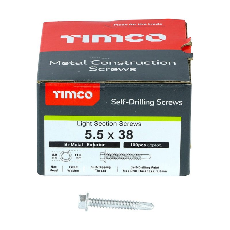 TIMCO Screws TIMCO Self-Drilling Light Section A2 Stainless Steel Bi-Metal Screws