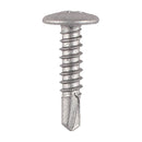 TIMCO Screws TIMCO Self-Drilling Metal Framing Low Profile Wafer Head Exterior Silver Screws - 4.8 x 22