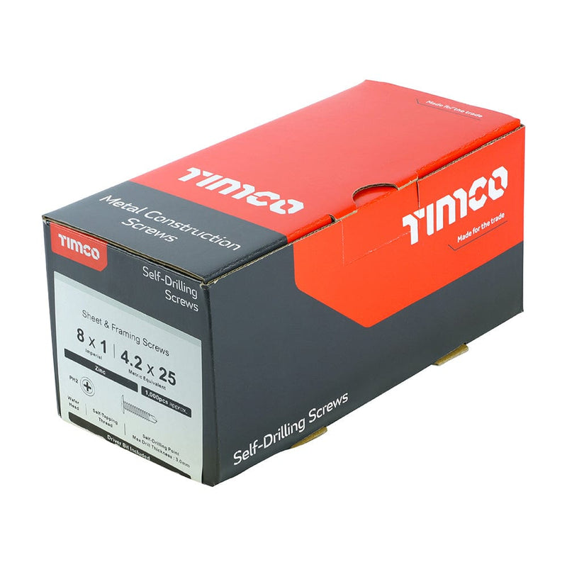 TIMCO Screws TIMCO Self-Drilling Wafer Head Silver Screws