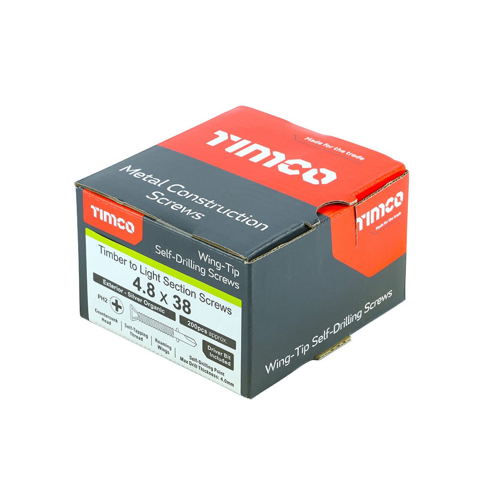 Timco Self-Drilling Wing-Tip Steel To Timber Light Section Exterior Si