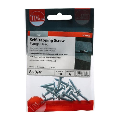 TIMCO Screws TIMCO Self-Tapping Flange Head Silver Screws
