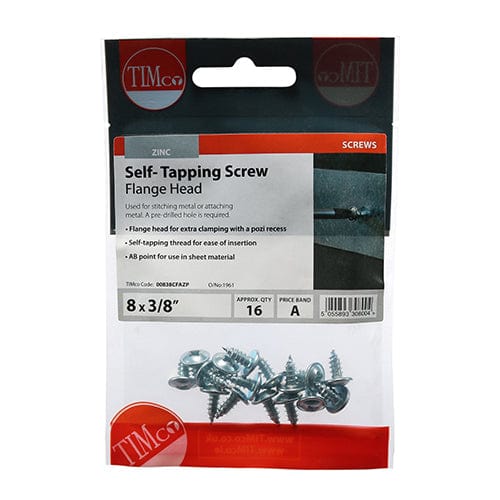 TIMCO Screws TIMCO Self-Tapping Flange Head Silver Screws