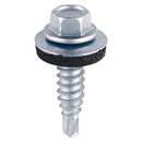 TIMCO Screws TIMCO Sheet Steel Stitching Screws Exterior Silver with EPDM Washer - 6.3 x 22