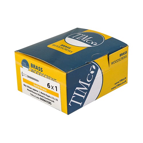 TIMCO Screws TIMCO Solid Brass Countersunk Woodscrews