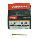 TIMCO Screws TIMCO Solid Brass Countersunk Woodscrews