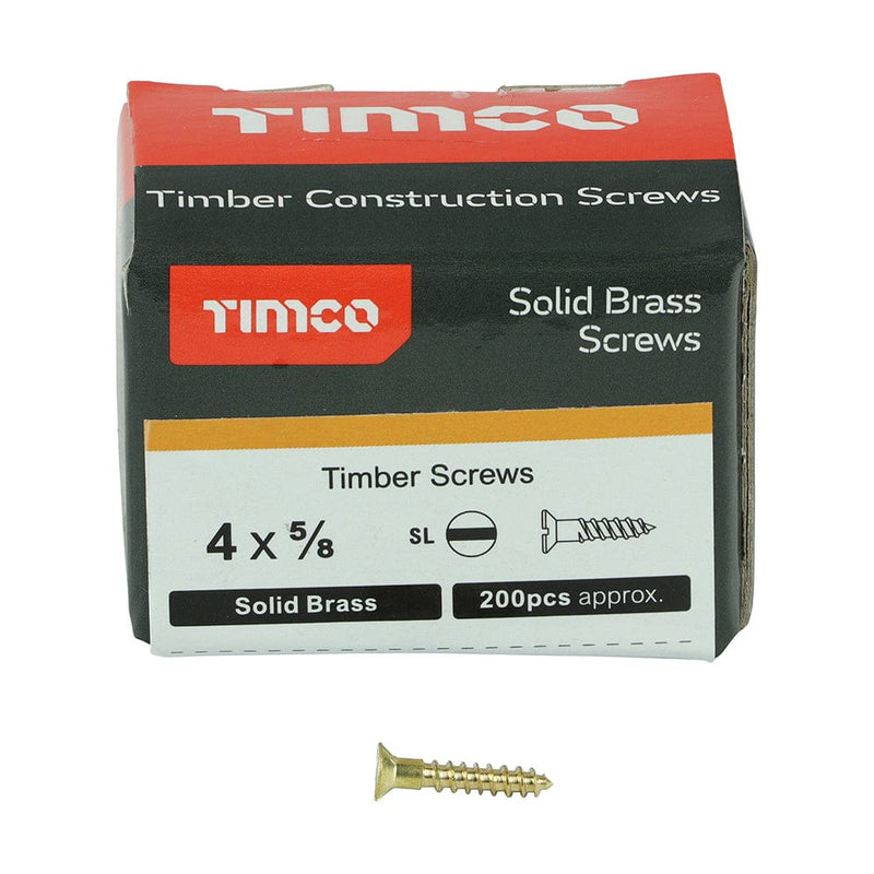 TIMCO Screws TIMCO Solid Brass Countersunk Woodscrews