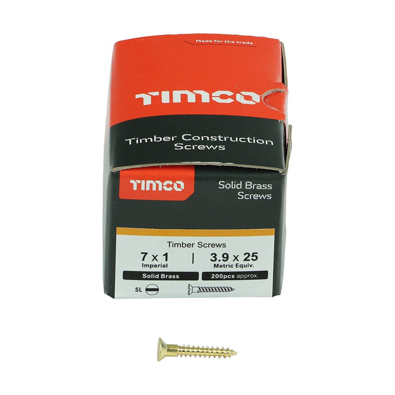 TIMCO Screws TIMCO Solid Brass Countersunk Woodscrews