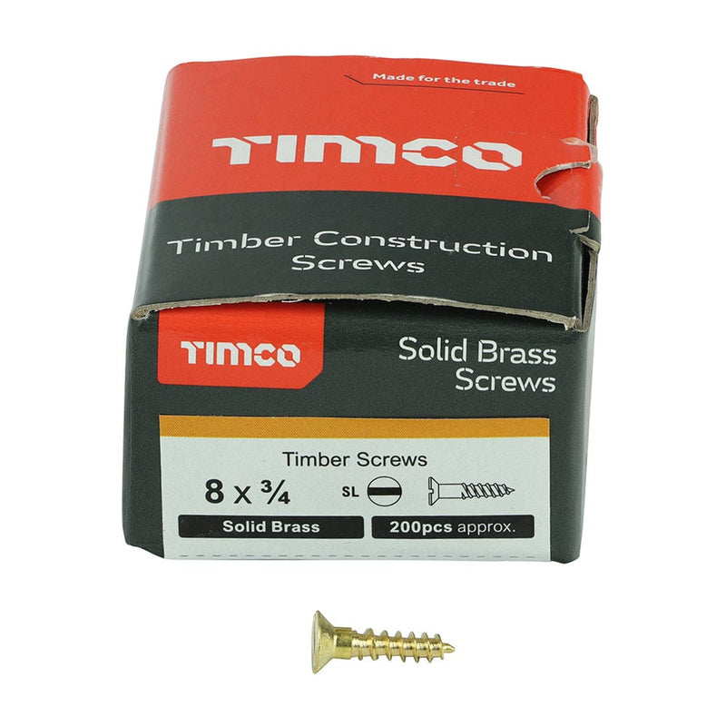 TIMCO Screws TIMCO Solid Brass Countersunk Woodscrews