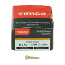 TIMCO Screws TIMCO Solid Brass Round Head Woodscrews