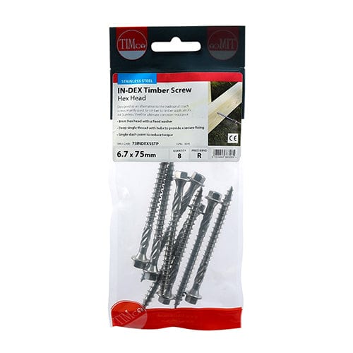 TIMCO Screws TIMCO Timber Screws Hex Flange Head A4 Stainless Steel