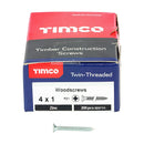TIMCO Screws TIMCO Twin-Threaded Countersunk Silver Woodscrews