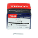 TIMCO Screws TIMCO Twin-Threaded Countersunk Silver Woodscrews