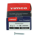 TIMCO Screws TIMCO Twin-Threaded Countersunk Silver Woodscrews