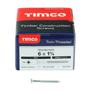 TIMCO Screws TIMCO Twin-Threaded Countersunk Silver Woodscrews