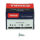 TIMCO Screws TIMCO Twin-Threaded Countersunk Silver Woodscrews