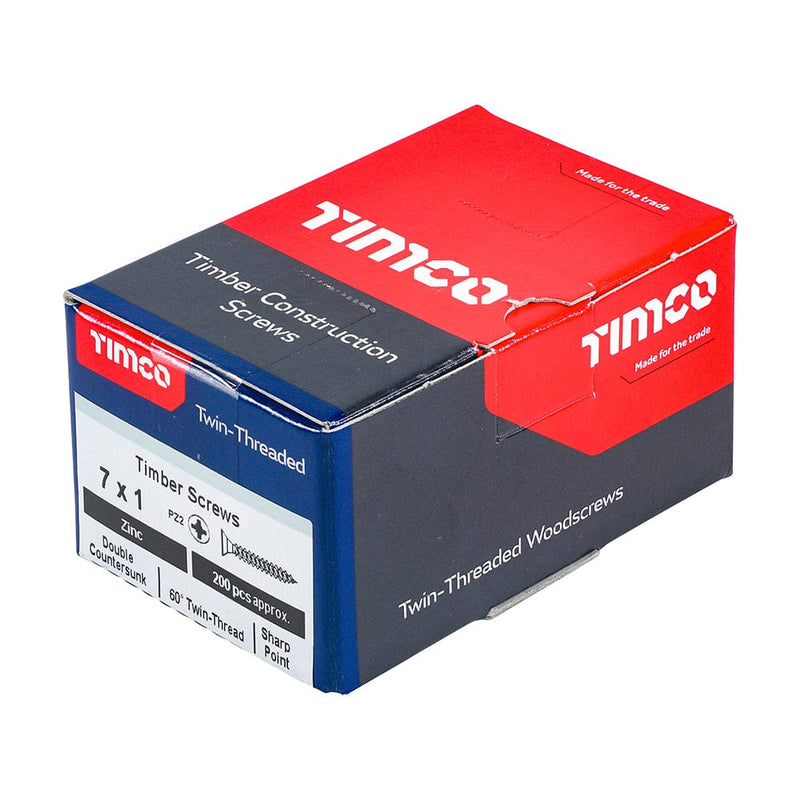 TIMCO Screws TIMCO Twin-Threaded Countersunk Silver Woodscrews