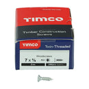 TIMCO Screws TIMCO Twin-Threaded Countersunk Silver Woodscrews