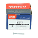 TIMCO Screws TIMCO Twin-Threaded Countersunk Silver Woodscrews