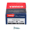 TIMCO Screws TIMCO Twin-Threaded Countersunk Silver Woodscrews