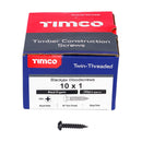TIMCO Screws TIMCO Twin-Threaded Round Head Black Woodscrews
