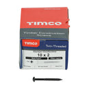 TIMCO Screws TIMCO Twin-Threaded Round Head Black Woodscrews
