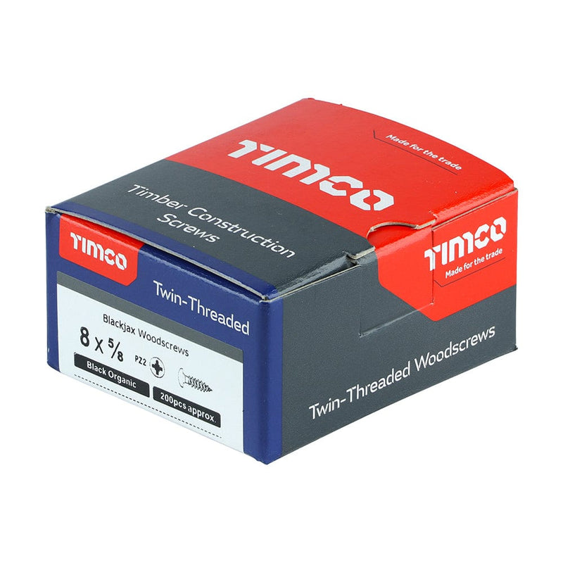TIMCO Screws TIMCO Twin-Threaded Round Head Black Woodscrews