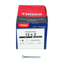 TIMCO Screws TIMCO Twin-Threaded Round Head Silver Woodscrews - 12 x 2