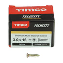 TIMCO Screws TIMCO Velocity Premium Multi-Use Countersunk Gold Woodscrews