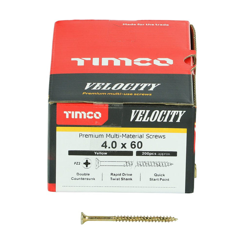 TIMCO Screws TIMCO Velocity Premium Multi-Use Countersunk Gold Woodscrews