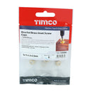 TIMCO Screws To fit 4.0, 4.2, 4.5 Screw TIMCO Knurled Brass Inset Screw Cup