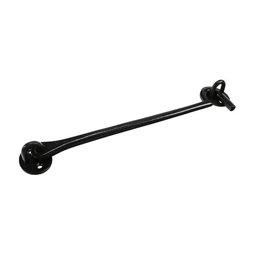 TIMCO Security & Ironmongery 10" / Plain Bag TIMCO Cabin Hooks Black