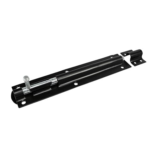 TIMCO Security & Ironmongery 10" / Plain Bag TIMCO Straight Tower Bolt Black