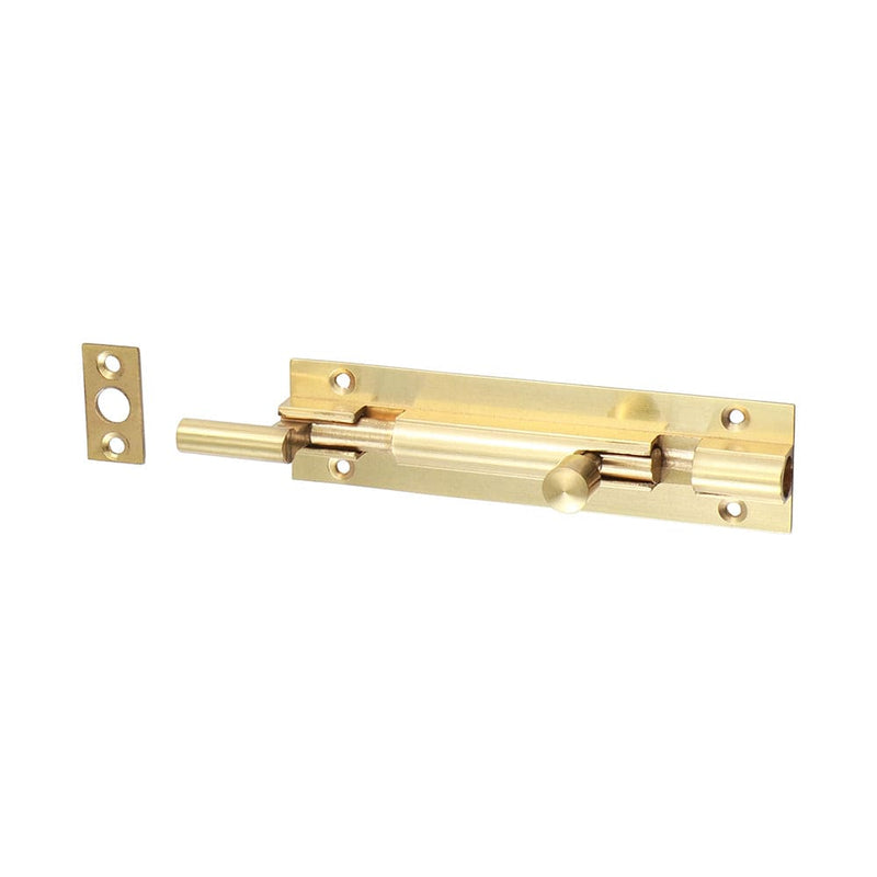 TIMCO Security & Ironmongery 100 x 25mm TIMCO Necked Barrel Bolt Polished Brass