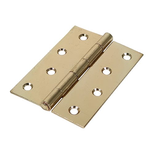 TIMCO Security & Ironmongery 100 x 70 TIMCO Butt Hinges Fixed Pin (1838) Steel Electro Brass