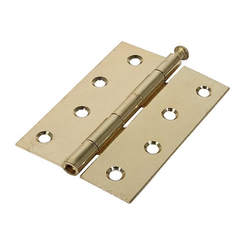 TIMCO Security & Ironmongery 100 x 71 TIMCO Butt Hinges Loose Pin (1840) Steel Electro Brass