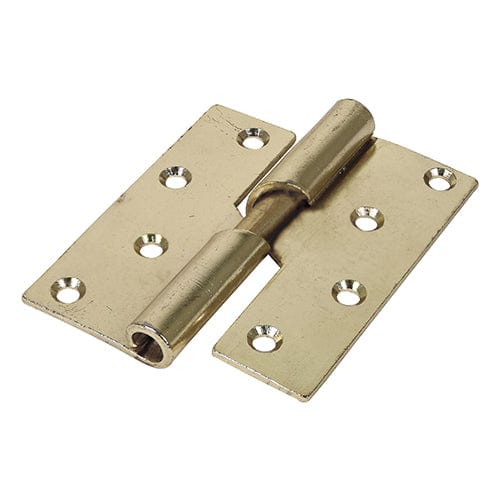 TIMCO Security & Ironmongery 100 x 86 TIMCO Rising Butt Hinges Left Hand Steel Electro Brass