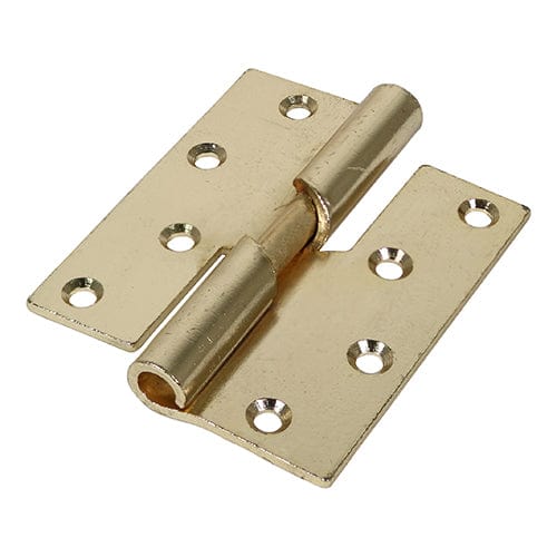 TIMCO Security & Ironmongery 100 x 86 TIMCO Rising Butt Hinges Right Hand Steel Electro Brass